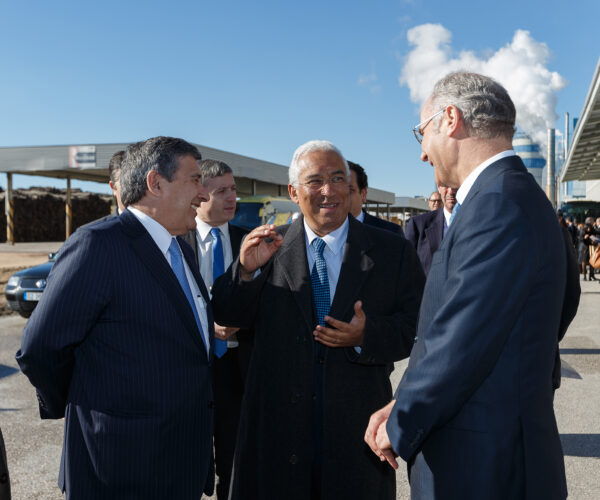 Paulo Fernandes e Borges de Oliveira, Altri's co-CEO, with the Prime Minister António Costa